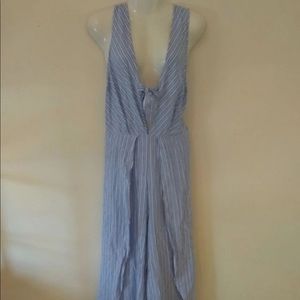 New with tags Hint of Mint blue open leg jumpsuit